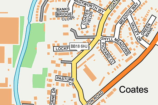 BB18 6HJ map - OS OpenMap – Local (Ordnance Survey)