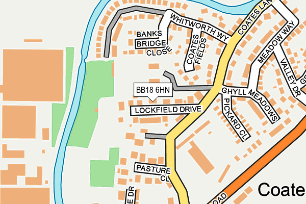 BB18 6HN map - OS OpenMap – Local (Ordnance Survey)