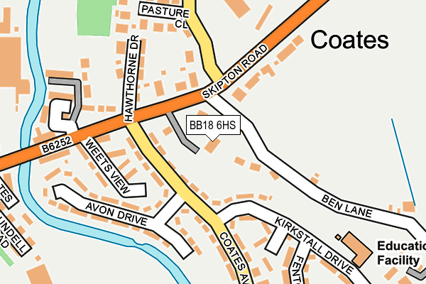 BB18 6HS map - OS OpenMap – Local (Ordnance Survey)