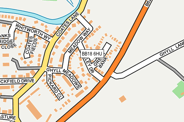 BB18 6HU map - OS OpenMap – Local (Ordnance Survey)