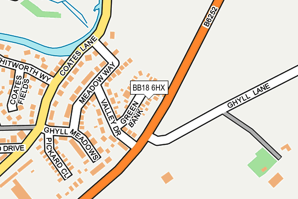 BB18 6HX map - OS OpenMap – Local (Ordnance Survey)