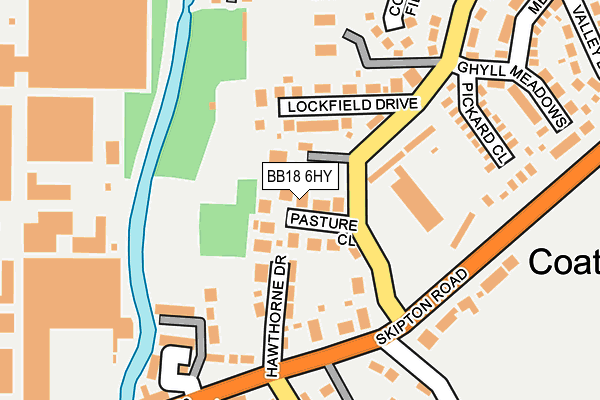 BB18 6HY map - OS OpenMap – Local (Ordnance Survey)
