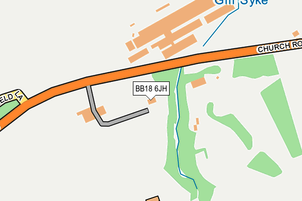 BB18 6JH map - OS OpenMap – Local (Ordnance Survey)