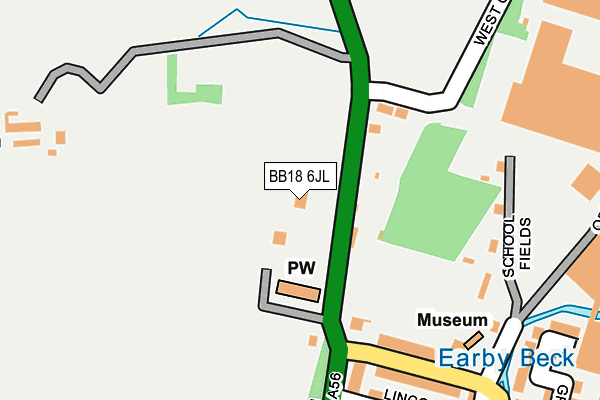 BB18 6JL map - OS OpenMap – Local (Ordnance Survey)