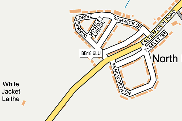 BB18 6LU map - OS OpenMap – Local (Ordnance Survey)