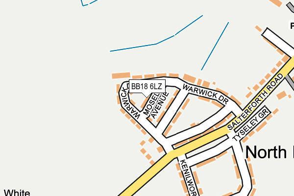 BB18 6LZ map - OS OpenMap – Local (Ordnance Survey)