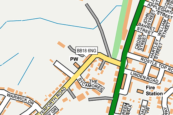 BB18 6NG map - OS OpenMap – Local (Ordnance Survey)