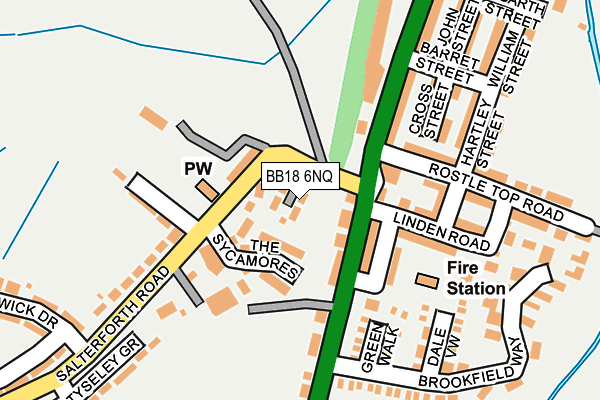 BB18 6NQ map - OS OpenMap – Local (Ordnance Survey)