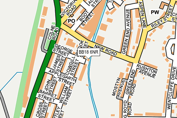 BB18 6NR map - OS OpenMap – Local (Ordnance Survey)