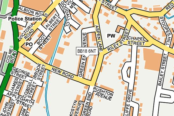 BB18 6NT map - OS OpenMap – Local (Ordnance Survey)