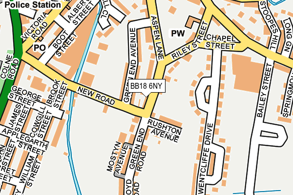 BB18 6NY map - OS OpenMap – Local (Ordnance Survey)