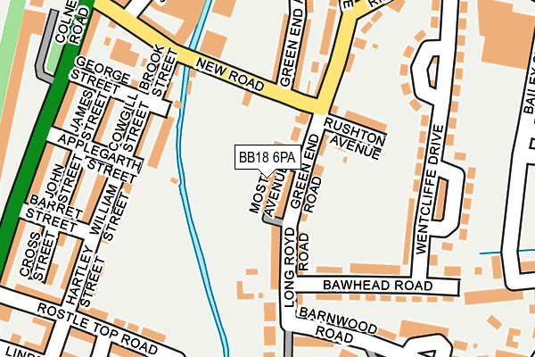 BB18 6PA map - OS OpenMap – Local (Ordnance Survey)