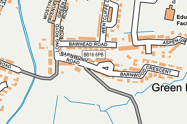 BB18 6PB map - OS OpenMap – Local (Ordnance Survey)