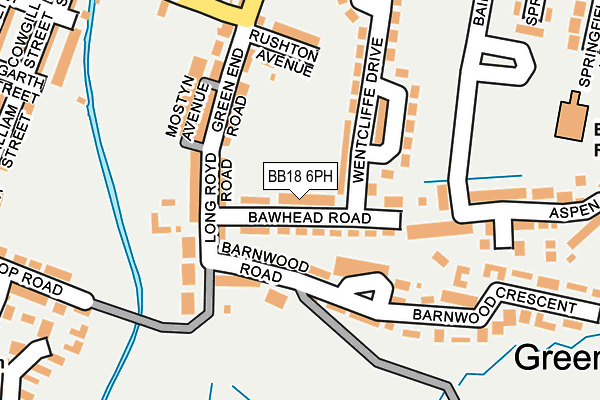 BB18 6PH map - OS OpenMap – Local (Ordnance Survey)