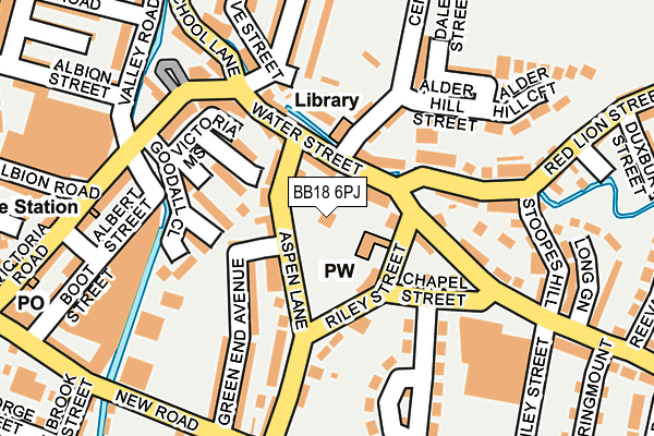 BB18 6PJ map - OS OpenMap – Local (Ordnance Survey)