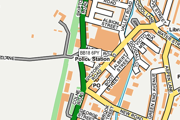 BB18 6PY map - OS OpenMap – Local (Ordnance Survey)