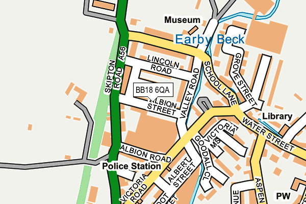 BB18 6QA map - OS OpenMap – Local (Ordnance Survey)