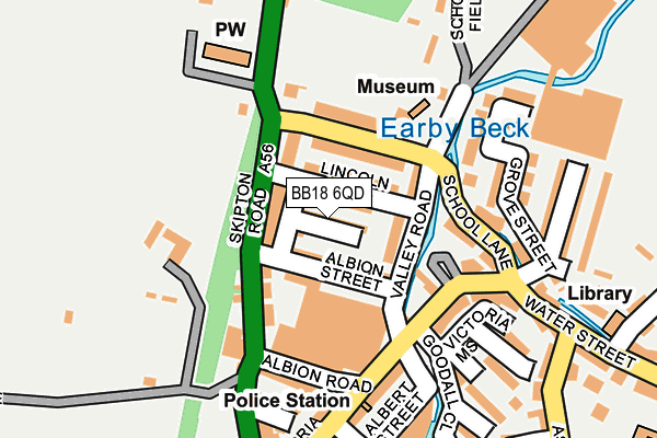 BB18 6QD map - OS OpenMap – Local (Ordnance Survey)