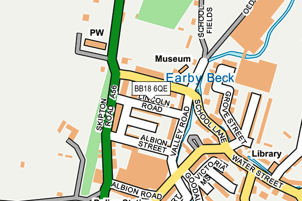 BB18 6QE map - OS OpenMap – Local (Ordnance Survey)