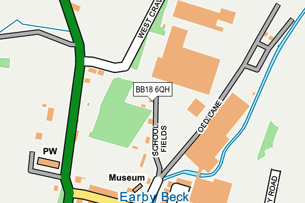 BB18 6QH map - OS OpenMap – Local (Ordnance Survey)
