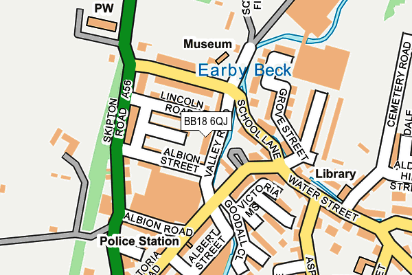 BB18 6QJ map - OS OpenMap – Local (Ordnance Survey)
