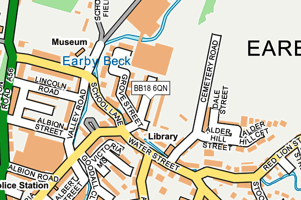 BB18 6QN map - OS OpenMap – Local (Ordnance Survey)