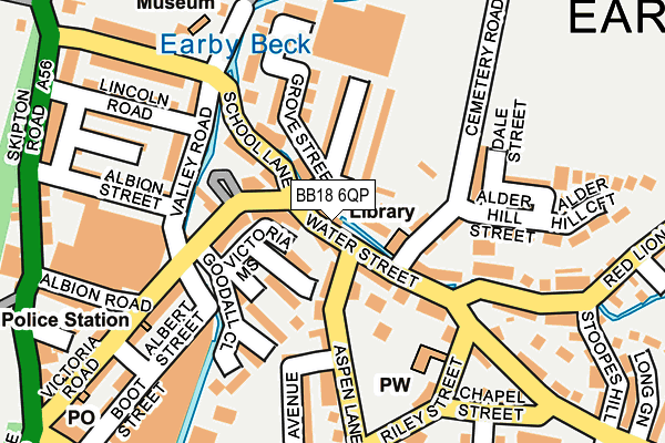 BB18 6QP map - OS OpenMap – Local (Ordnance Survey)