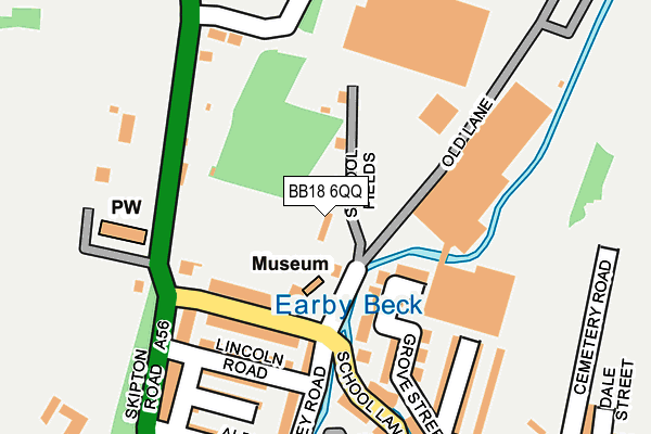 BB18 6QQ map - OS OpenMap – Local (Ordnance Survey)
