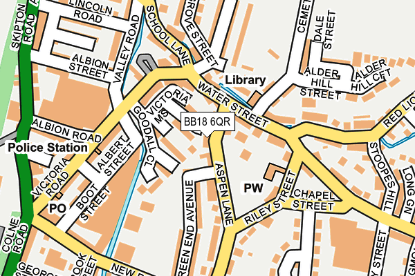 BB18 6QR map - OS OpenMap – Local (Ordnance Survey)