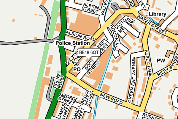 BB18 6QT map - OS OpenMap – Local (Ordnance Survey)