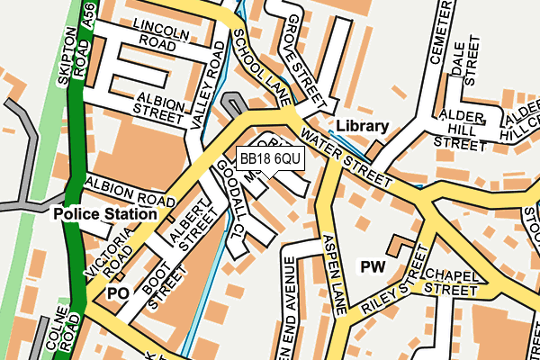 BB18 6QU map - OS OpenMap – Local (Ordnance Survey)
