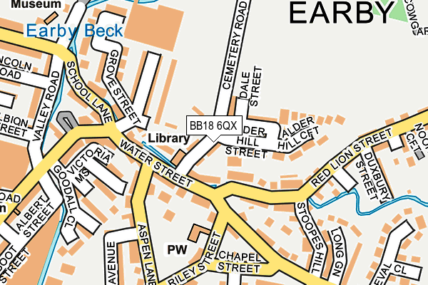 BB18 6QX map - OS OpenMap – Local (Ordnance Survey)