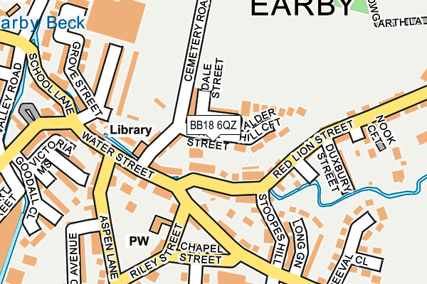 BB18 6QZ map - OS OpenMap – Local (Ordnance Survey)