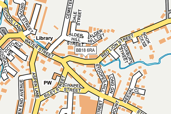 BB18 6RA map - OS OpenMap – Local (Ordnance Survey)