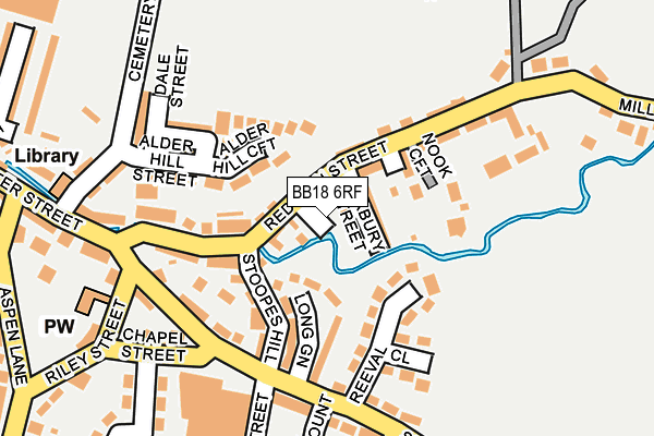 BB18 6RF map - OS OpenMap – Local (Ordnance Survey)