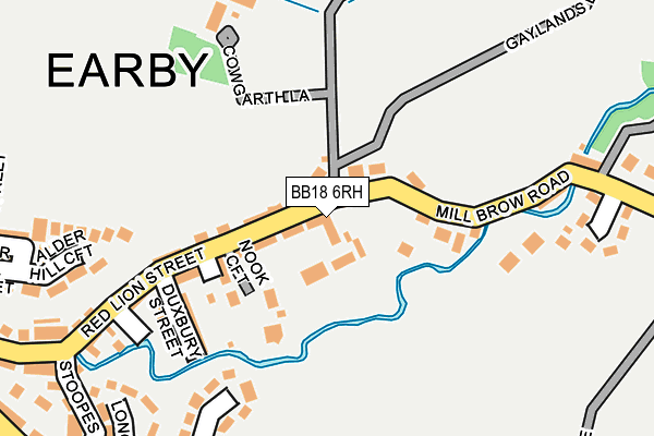 BB18 6RH map - OS OpenMap – Local (Ordnance Survey)