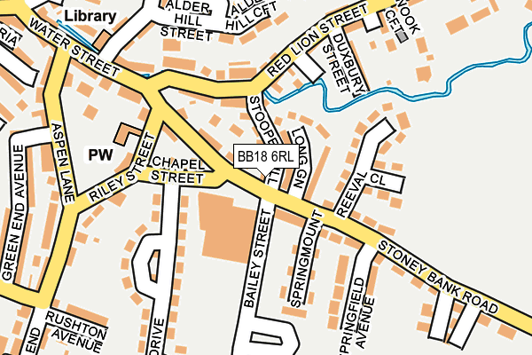 BB18 6RL map - OS OpenMap – Local (Ordnance Survey)