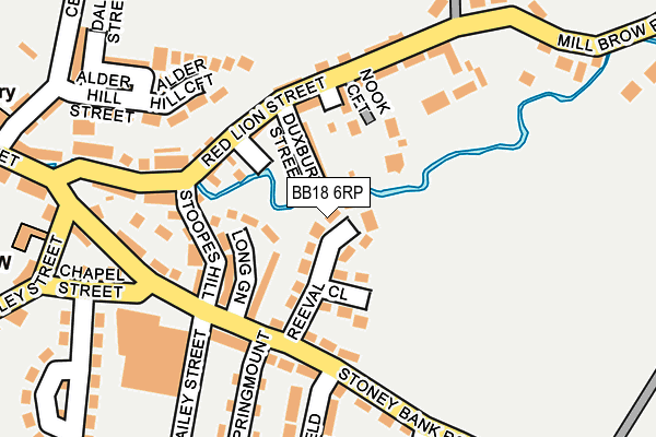 BB18 6RP map - OS OpenMap – Local (Ordnance Survey)
