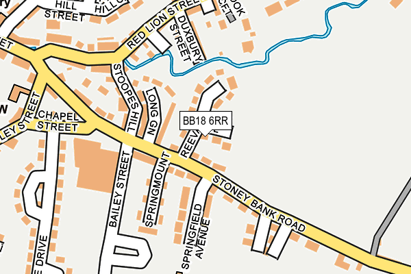 BB18 6RR map - OS OpenMap – Local (Ordnance Survey)