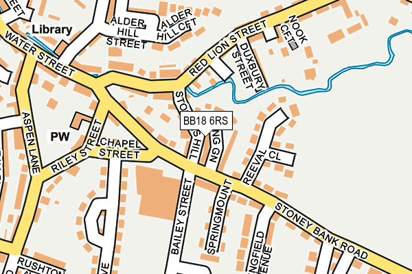 BB18 6RS map - OS OpenMap – Local (Ordnance Survey)