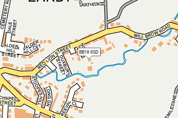 BB18 6SD map - OS OpenMap – Local (Ordnance Survey)