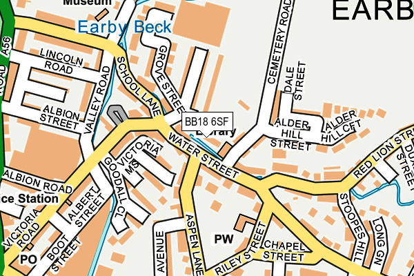 BB18 6SF map - OS OpenMap – Local (Ordnance Survey)
