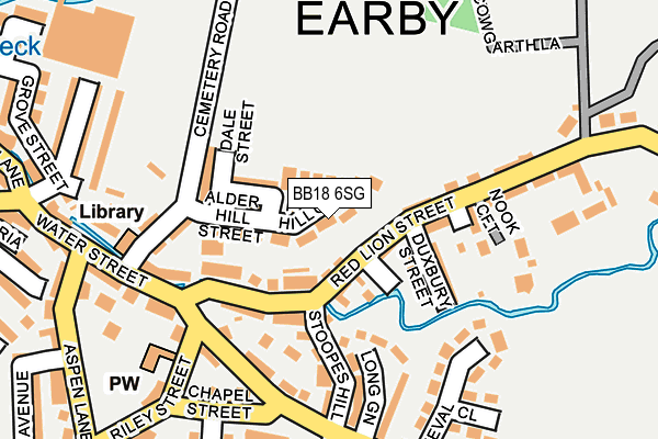 BB18 6SG map - OS OpenMap – Local (Ordnance Survey)