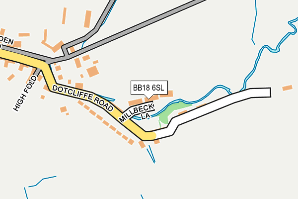 BB18 6SL map - OS OpenMap – Local (Ordnance Survey)
