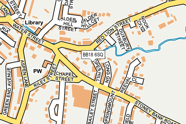 BB18 6SQ map - OS OpenMap – Local (Ordnance Survey)