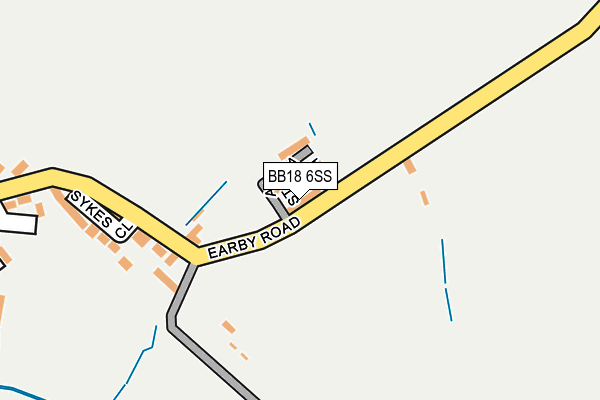 BB18 6SS map - OS OpenMap – Local (Ordnance Survey)