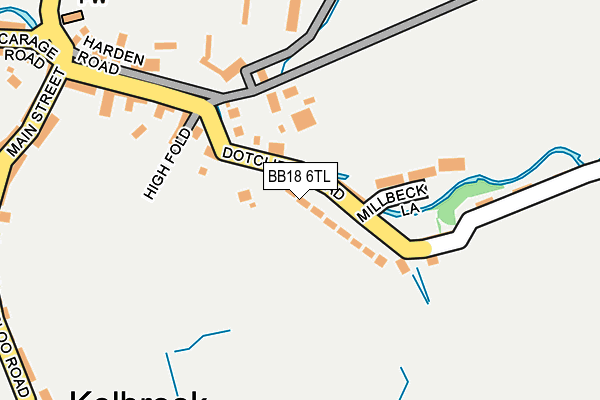 BB18 6TL map - OS OpenMap – Local (Ordnance Survey)