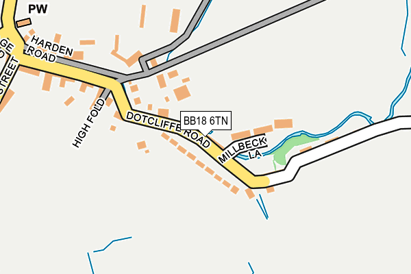 BB18 6TN map - OS OpenMap – Local (Ordnance Survey)