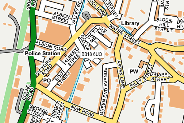 BB18 6UQ map - OS OpenMap – Local (Ordnance Survey)