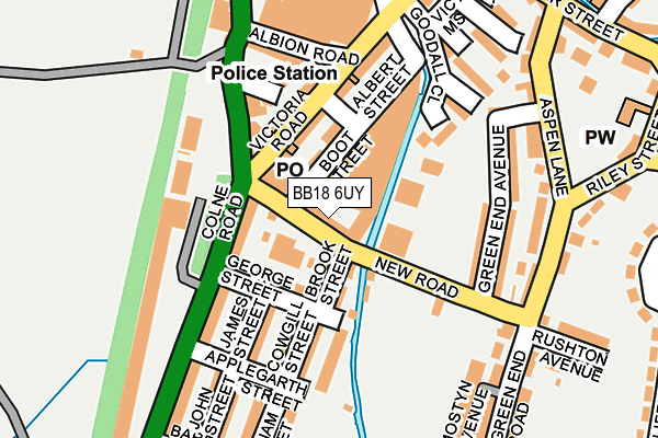 BB18 6UY map - OS OpenMap – Local (Ordnance Survey)